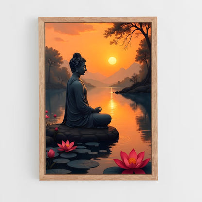 ap-gautama buddha-12 cadre Bois clair