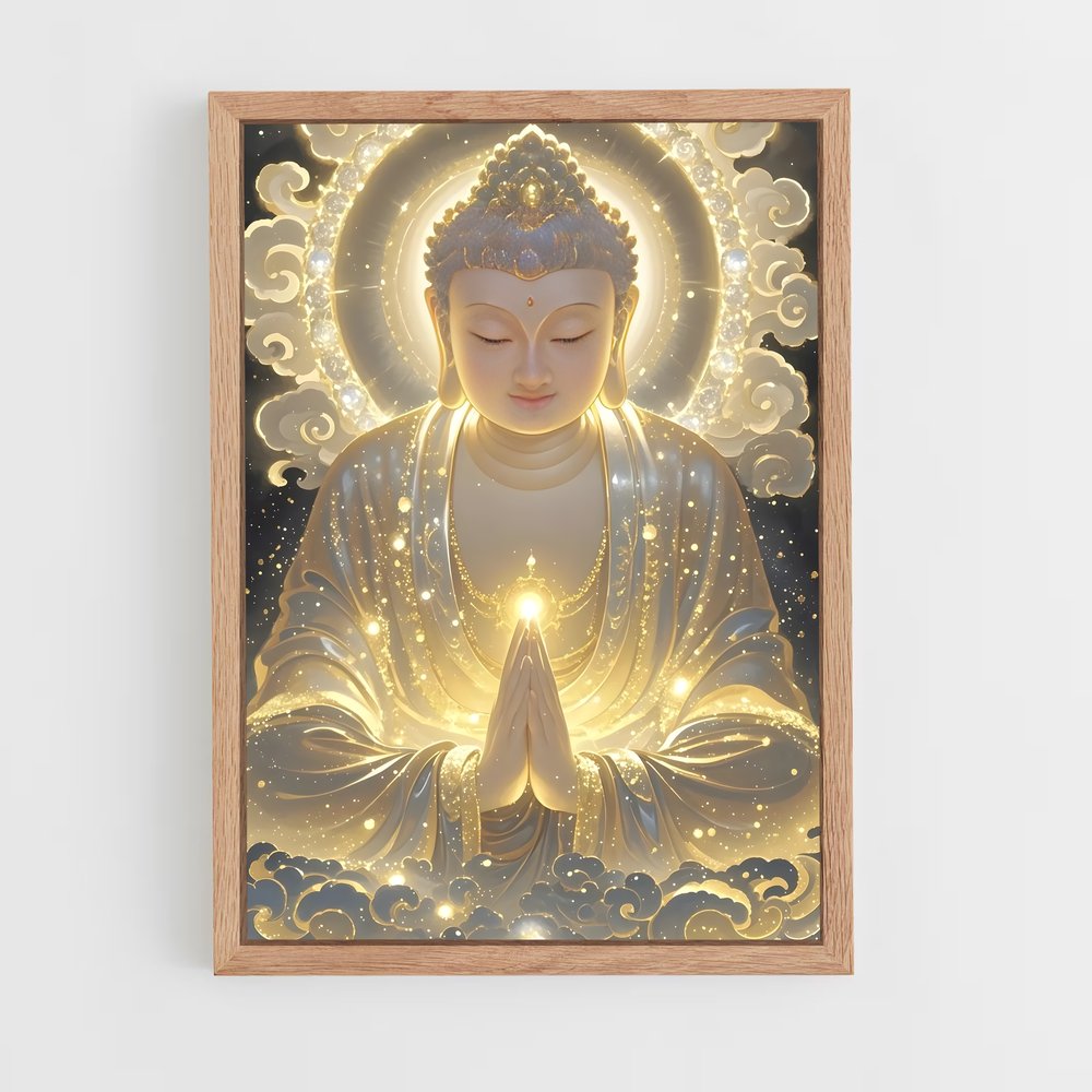 ap-gautama buddha-13 cadre Bois clair