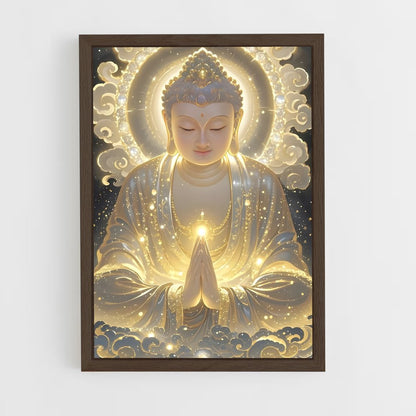 ap-gautama buddha-13 cadre Bois foncé