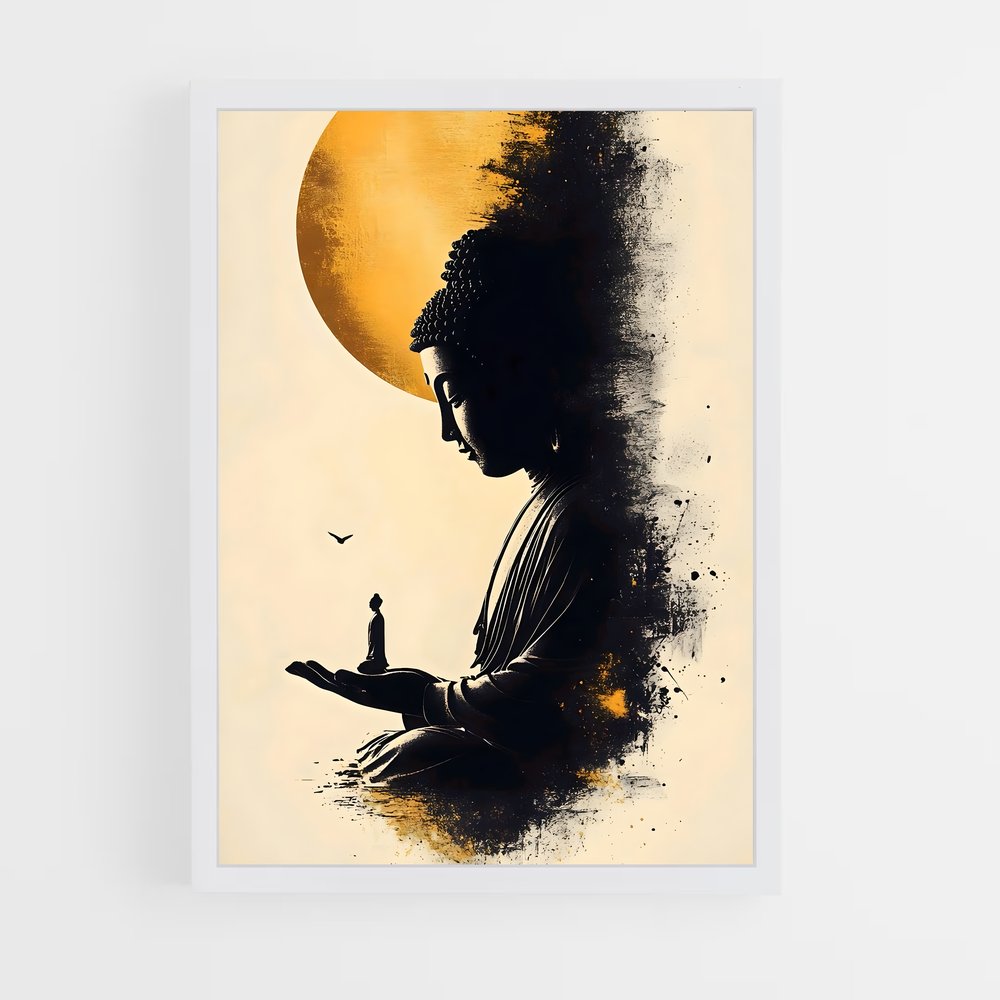 ap-gautama buddha-14 cadre Blanc