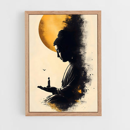 ap-gautama buddha-14 cadre Bois clair