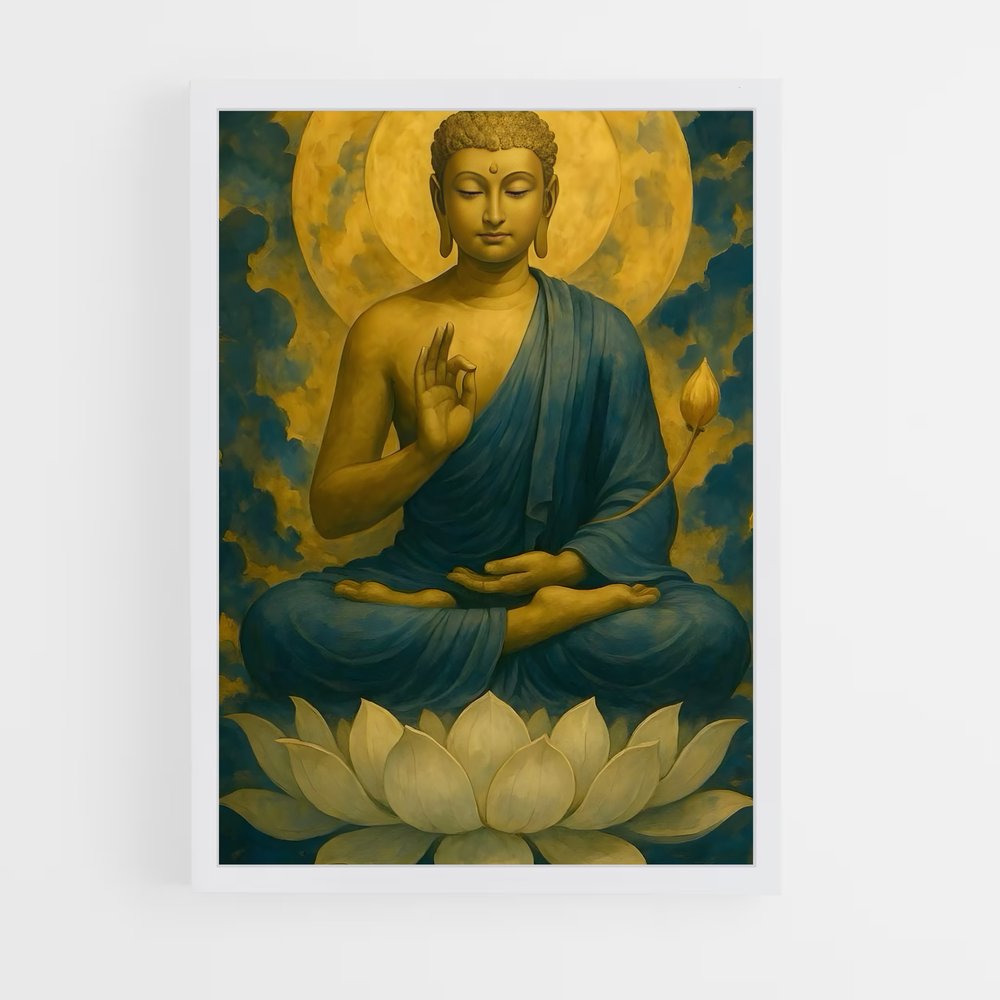 ap-gautama buddha-15 cadre Blanc