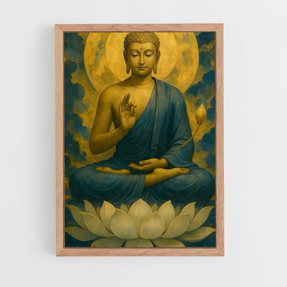 ap-gautama buddha-15 cadre Bois clair