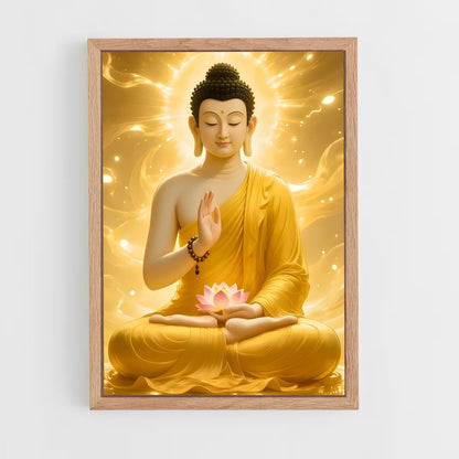 ap-gautama buddha-16 cadre Bois clair