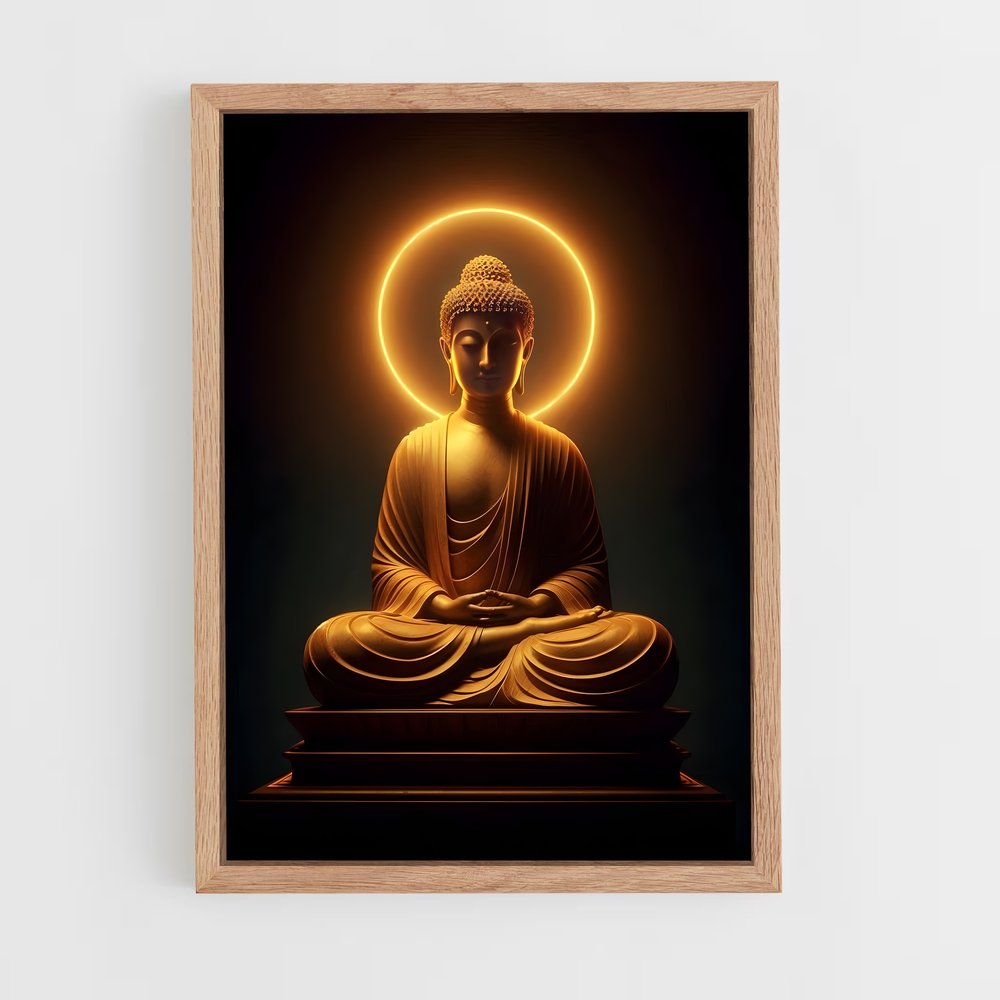 ap-gautama buddha-17 cadre Bois clair