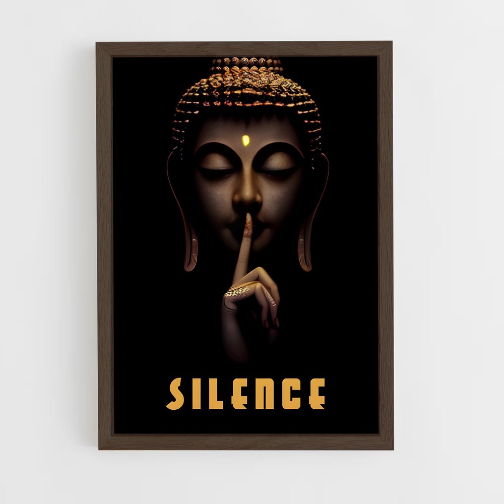 ap-gautama buddha-18 cadre Bois foncé