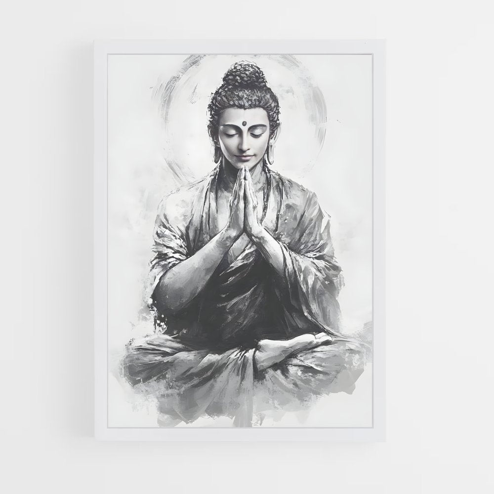 ap-gautama buddha-19 cadre Blanc