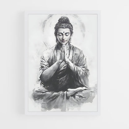 ap-gautama buddha-19 cadre Blanc