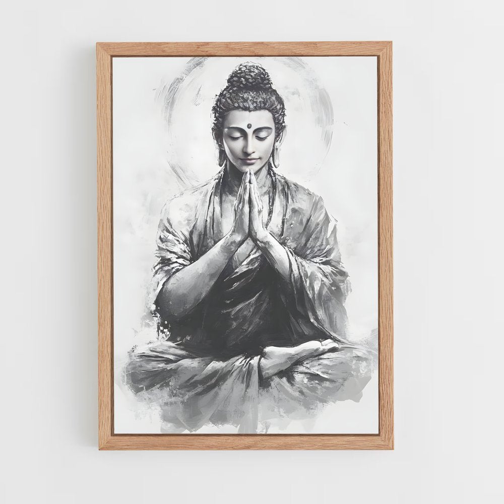 ap-gautama buddha-19 cadre Bois clair