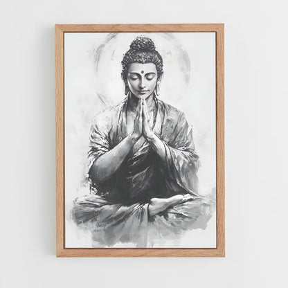 ap-gautama buddha-19 cadre Bois clair