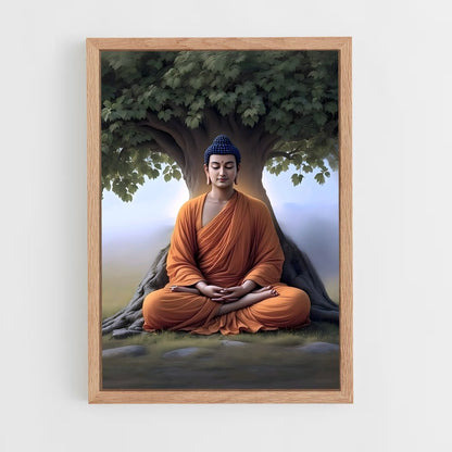 ap-gautama buddha-2 cadre Bois clair
