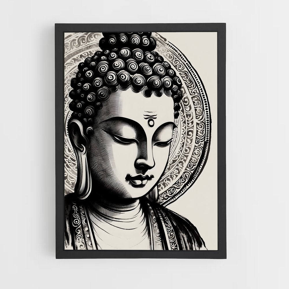 ap-gautama buddha-20 cadre Noir