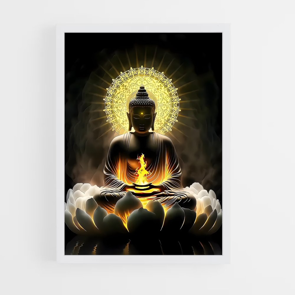 ap-gautama buddha-4 cadre Blanc
