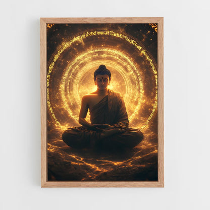 ap-gautama buddha-5 cadre Bois clair