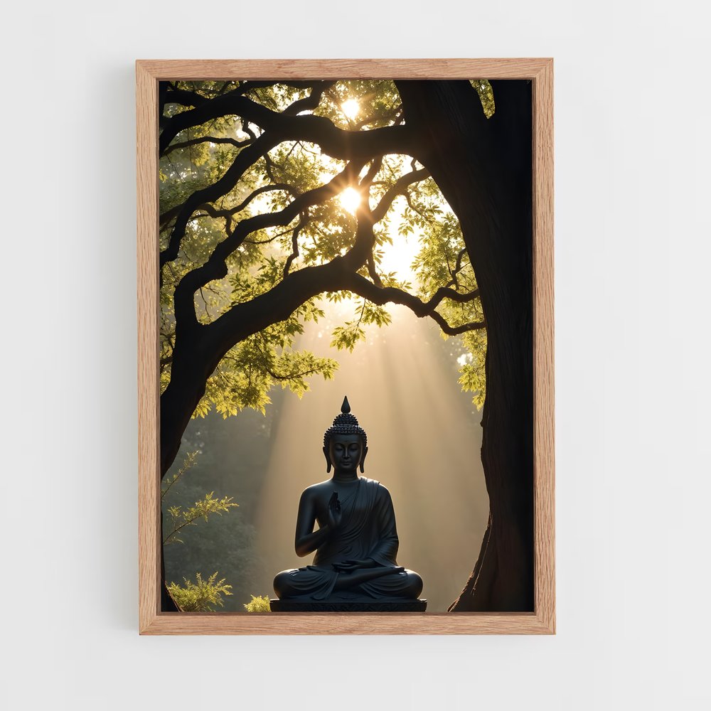 ap-gautama buddha-6 cadre Bois clair