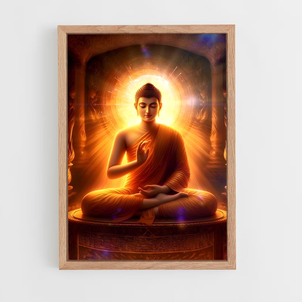 ap-gautama buddha-7 cadre Bois clair