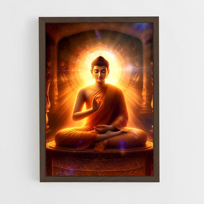 ap-gautama buddha-7 cadre Bois foncé
