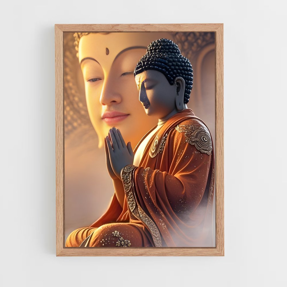 ap-gautama buddha-8 cadre Bois clair