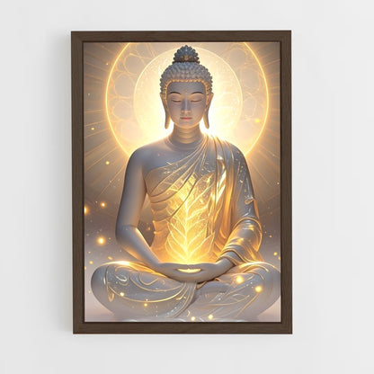 ap-gautama buddha-9 cadre Bois foncé