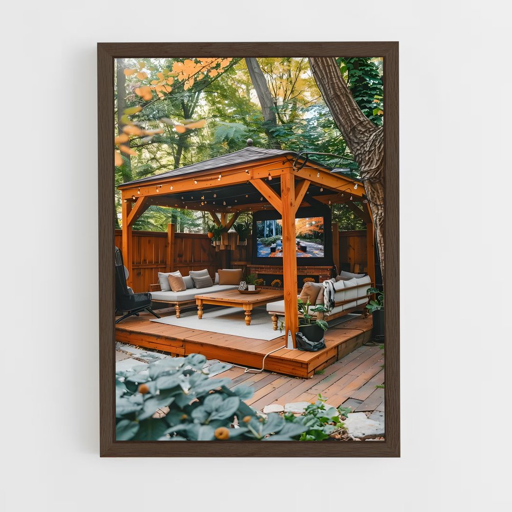 ap-gazebo-12 cadre Bois foncé