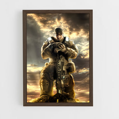 ap-gears of war-3 cadre Bois foncé