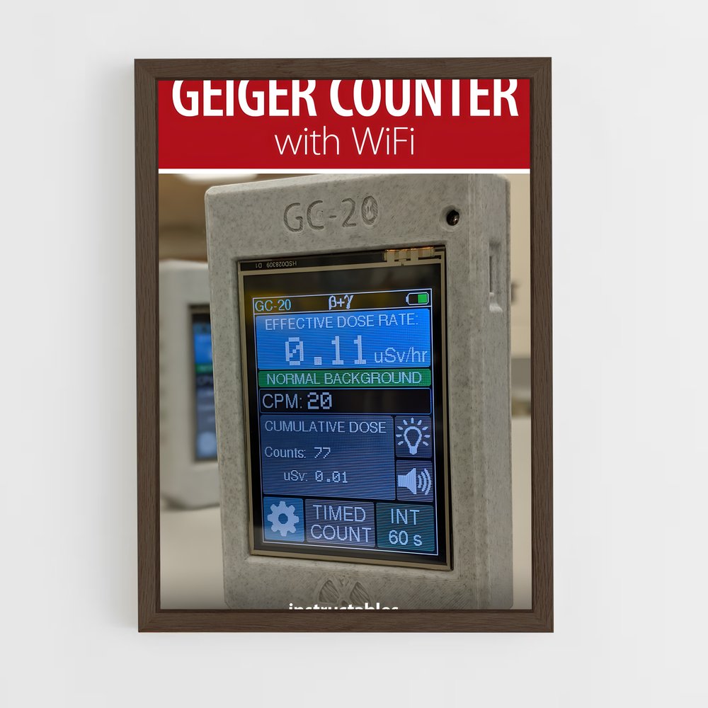 ap-geiger counter-1 cadre Bois foncé
