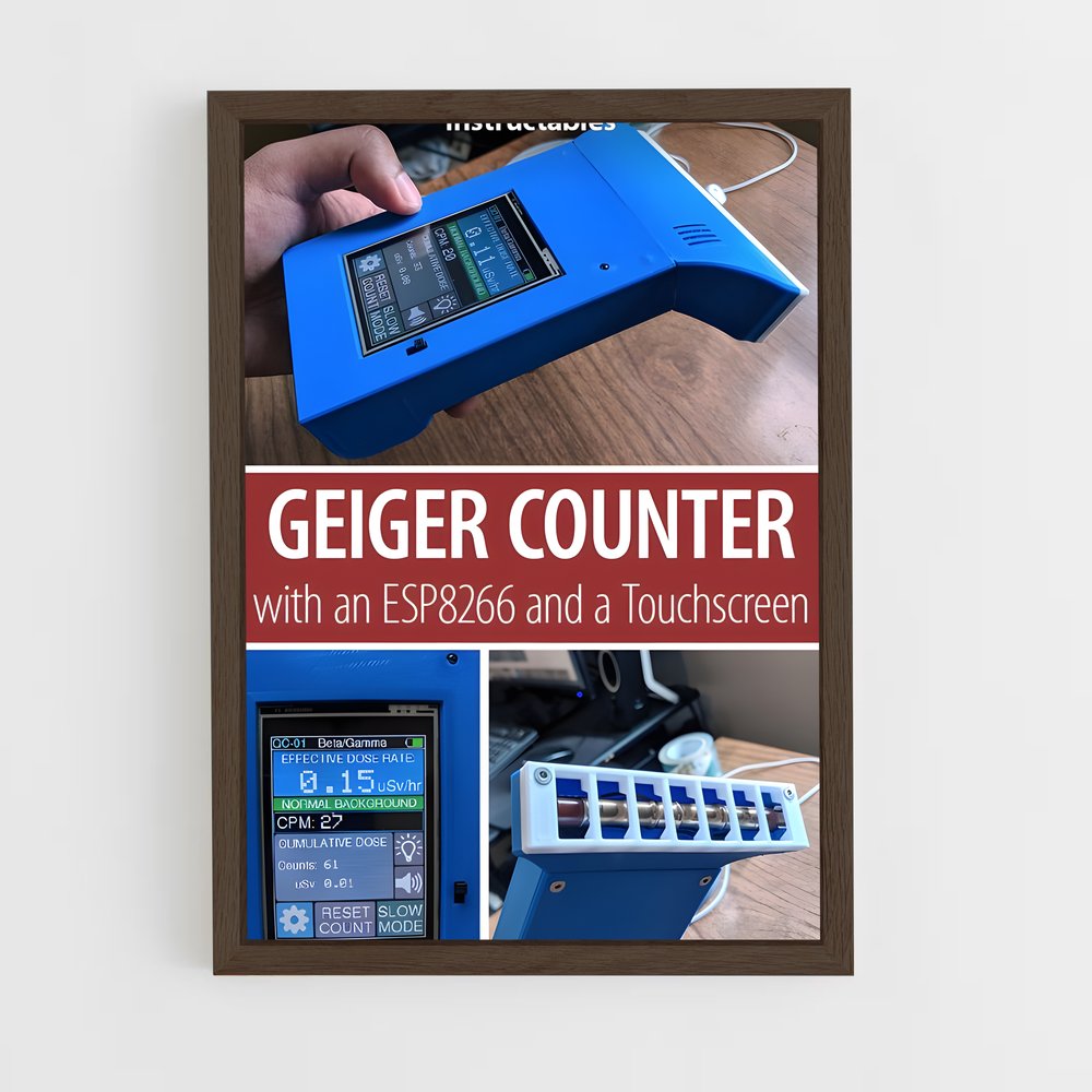 ap-geiger counter-2 cadre Bois foncé