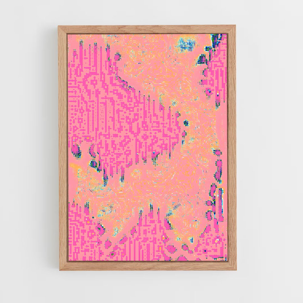 ap-generative art-1 cadre Bois clair