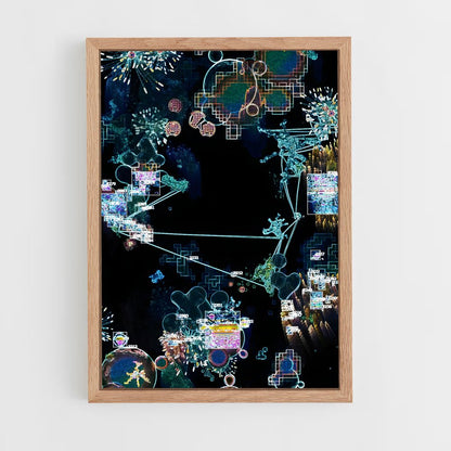 ap-generative art-2 cadre Bois clair