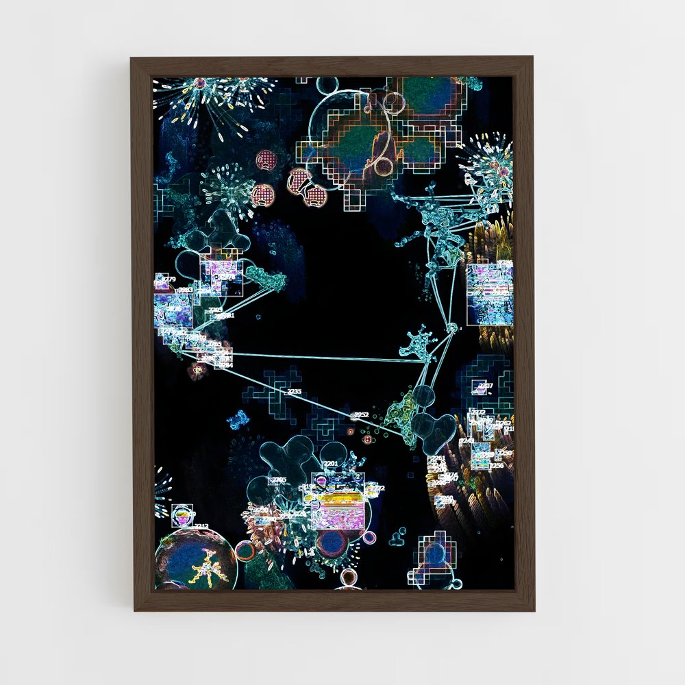 ap-generative art-2 cadre Bois foncé