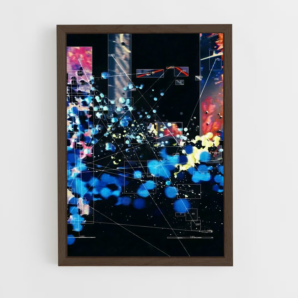 ap-generative art-4 cadre Bois foncé