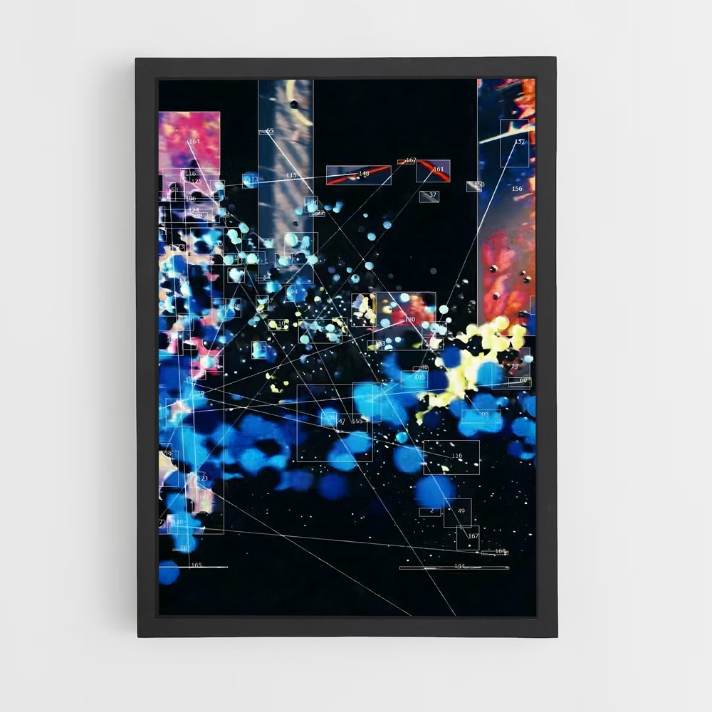 ap-generative art-4 cadre Noir