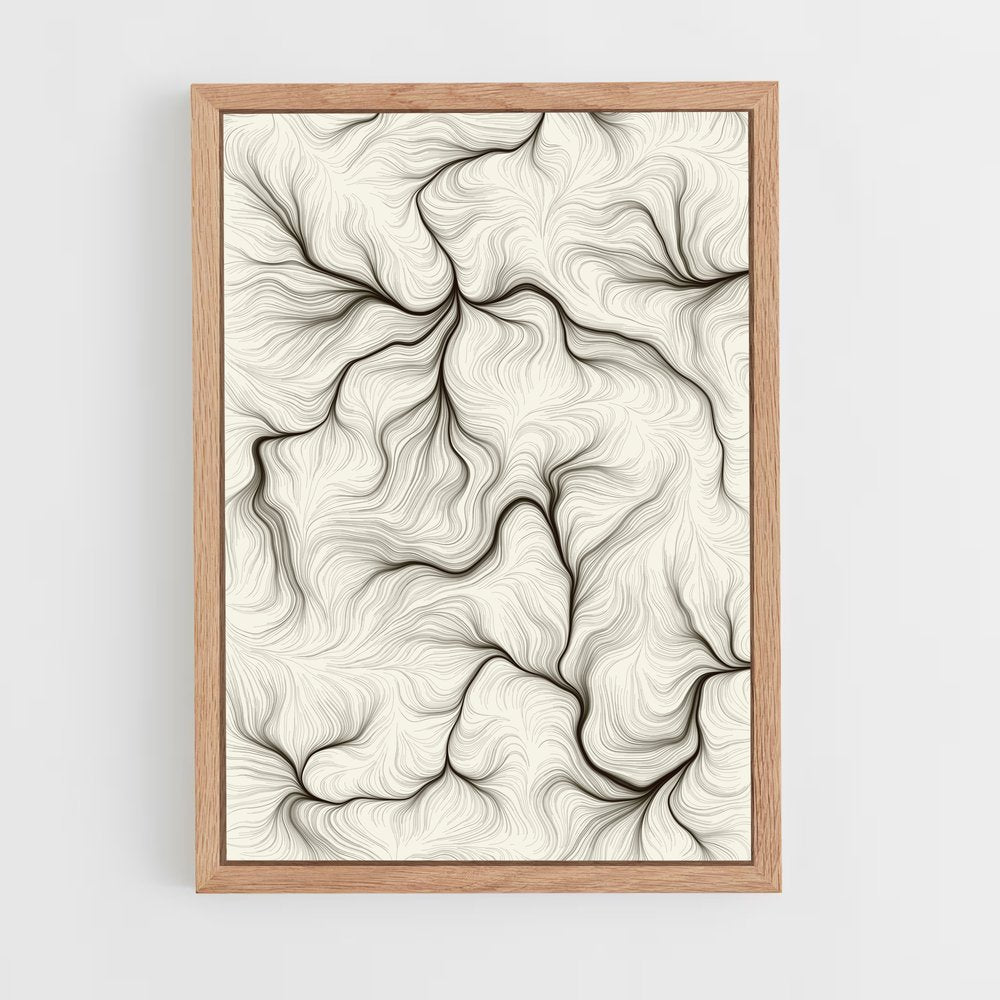 ap-generative art-5 cadre Bois clair