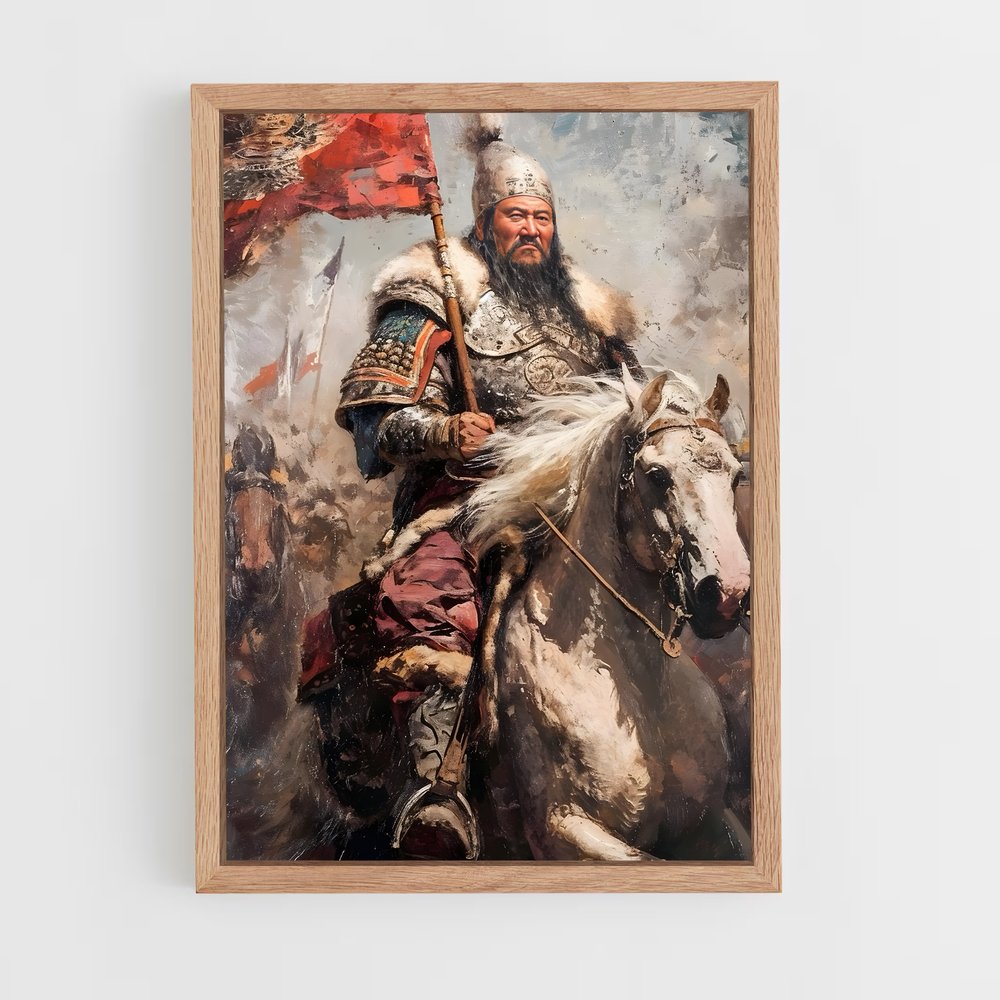 ap-genghis khan-1 cadre Bois clair