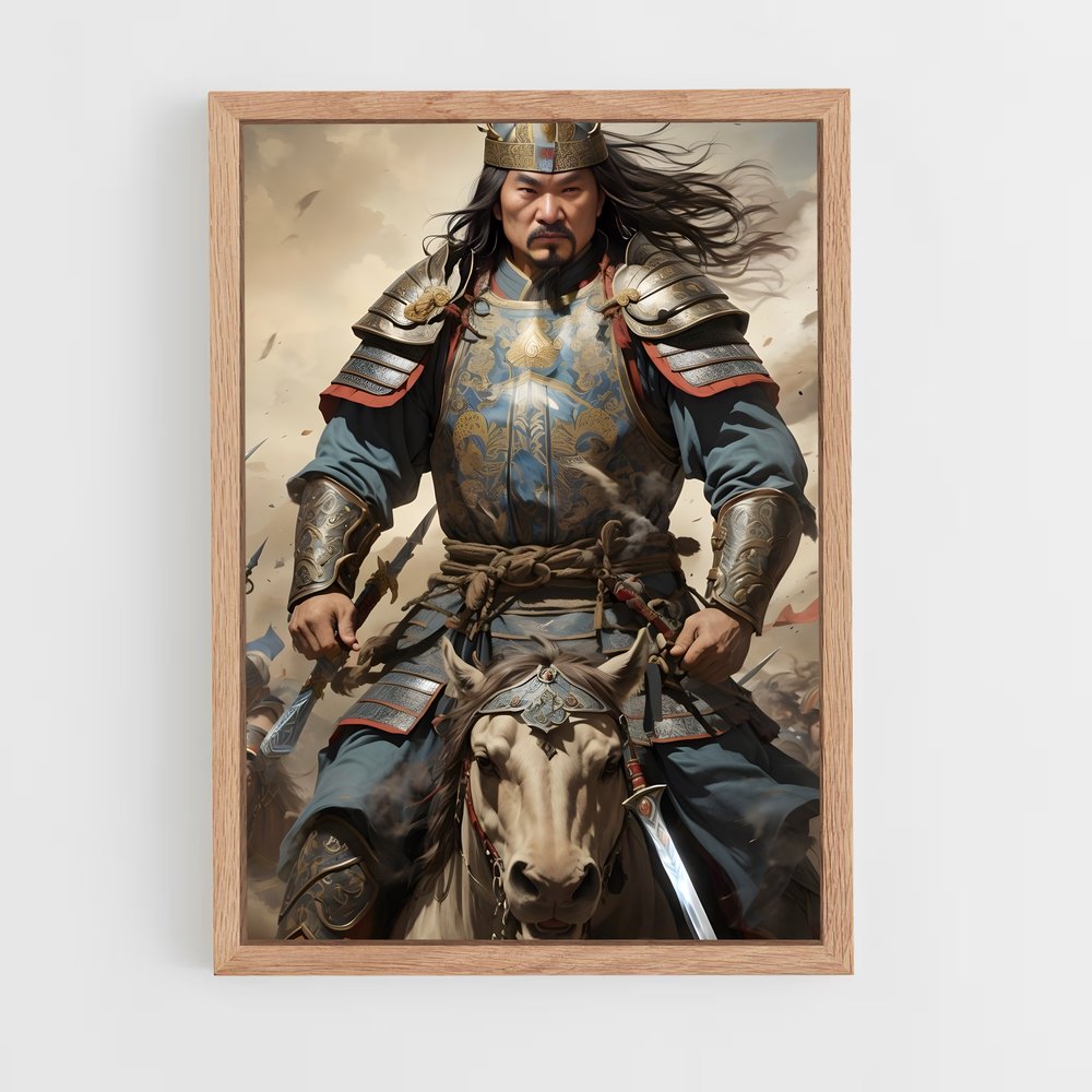 ap-genghis khan-11 cadre Bois clair
