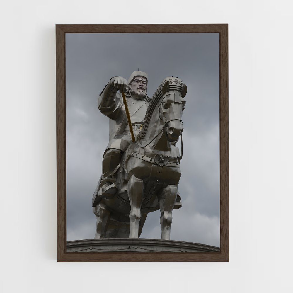 ap-genghis khan-12 cadre Bois foncé