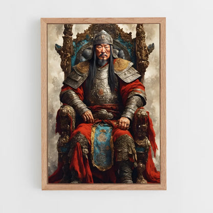 ap-genghis khan-13 cadre Bois clair