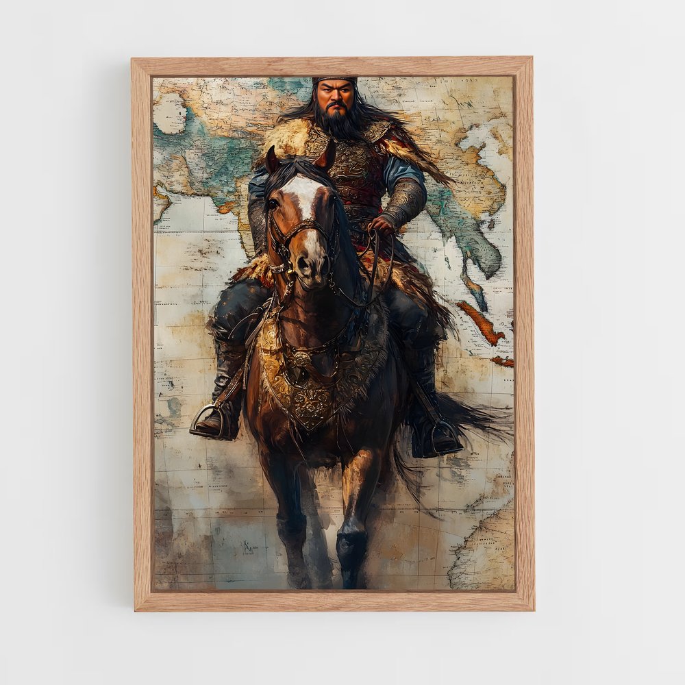ap-genghis khan-2 cadre Bois clair