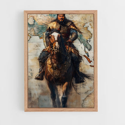 ap-genghis khan-2 cadre Bois clair
