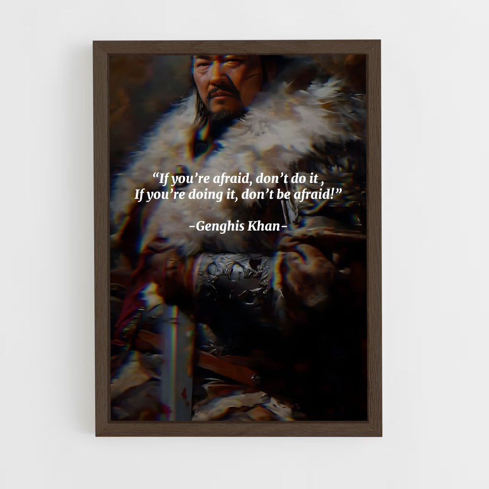 ap-genghis khan-3 cadre Bois foncé