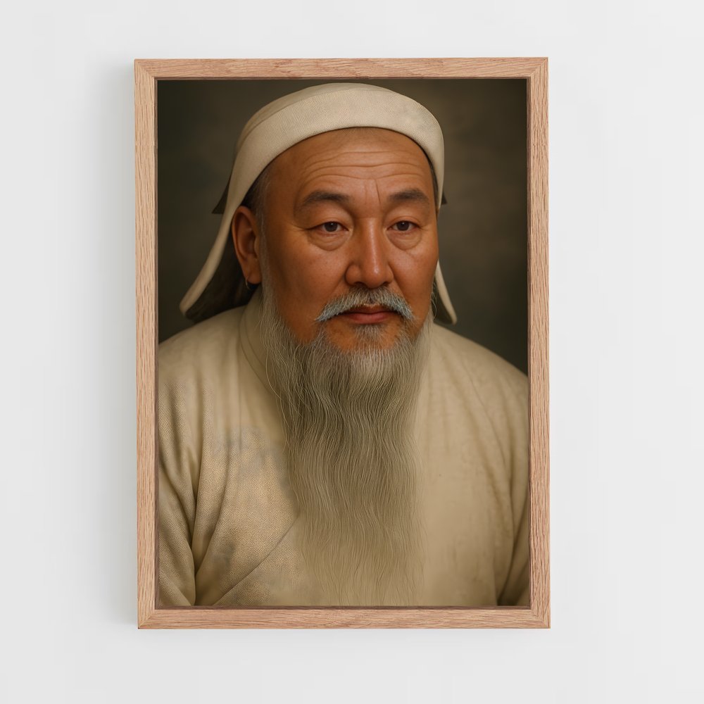 ap-genghis khan-5 cadre Bois clair