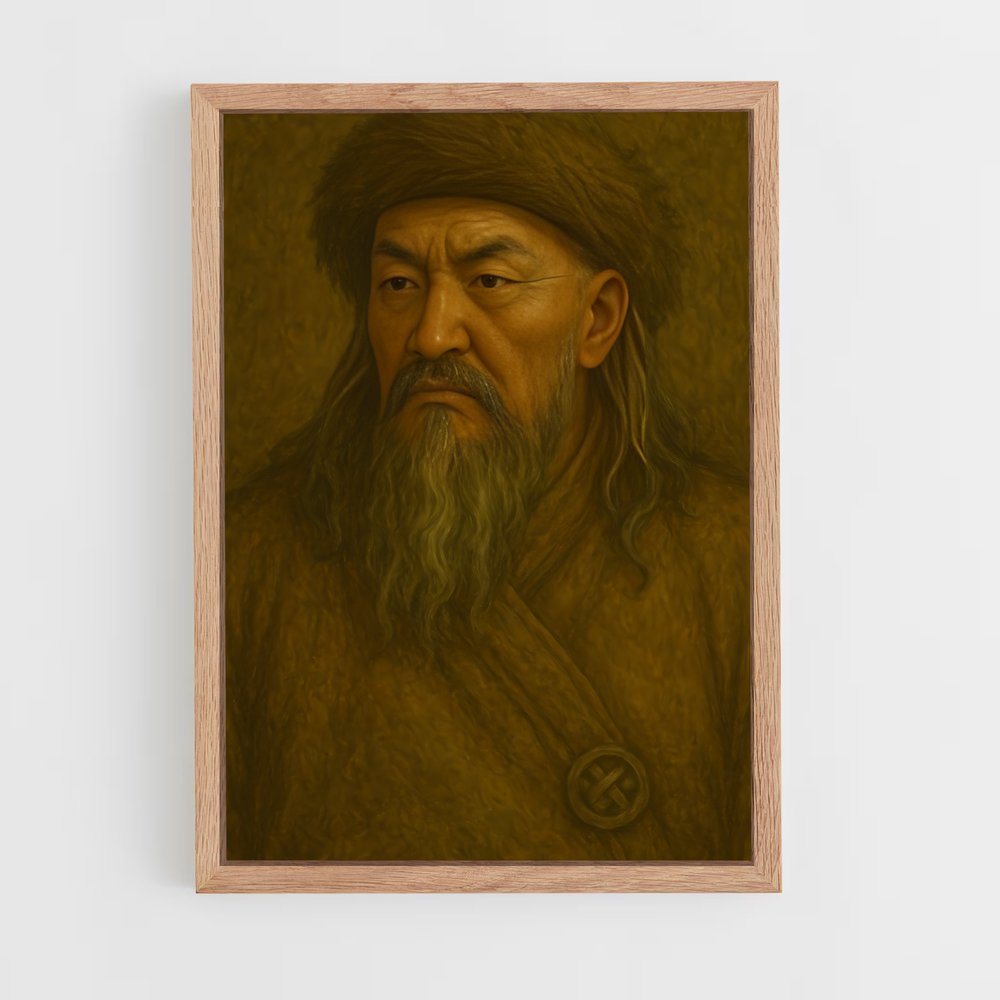 ap-genghis khan-6 cadre Bois clair