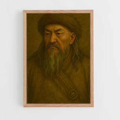 ap-genghis khan-6 cadre Bois clair