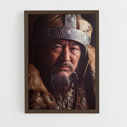 ap-genghis khan-8 cadre Bois foncé