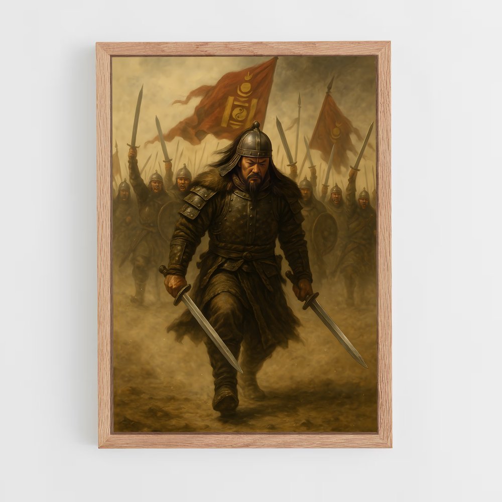 ap-genghis khan-9 cadre Bois clair