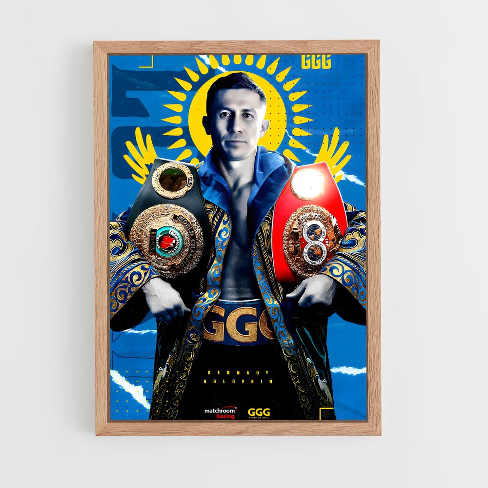 ap-gennady golovkin-12 cadre Bois clair