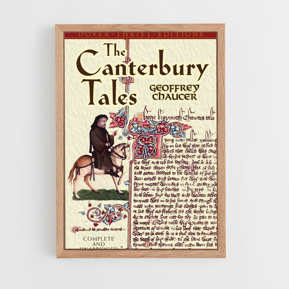 ap-geoffrey chaucer-1 cadre Bois clair