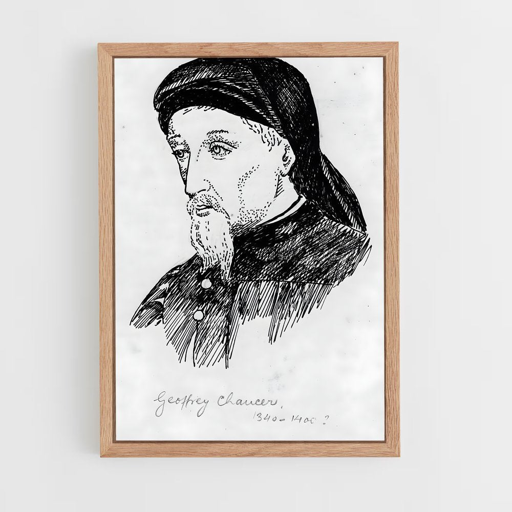 ap-geoffrey chaucer-2 cadre Bois clair