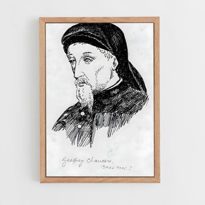 ap-geoffrey chaucer-2 cadre Bois clair
