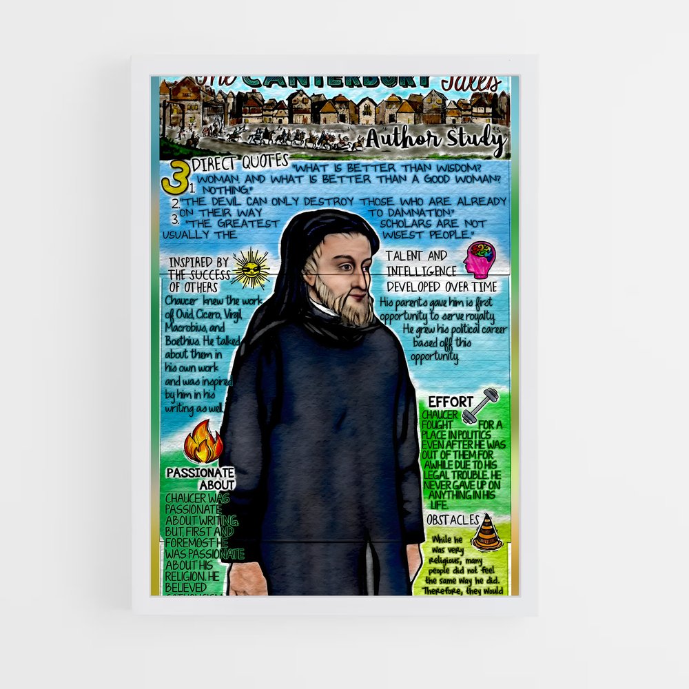 ap-geoffrey chaucer-4 cadre Blanc